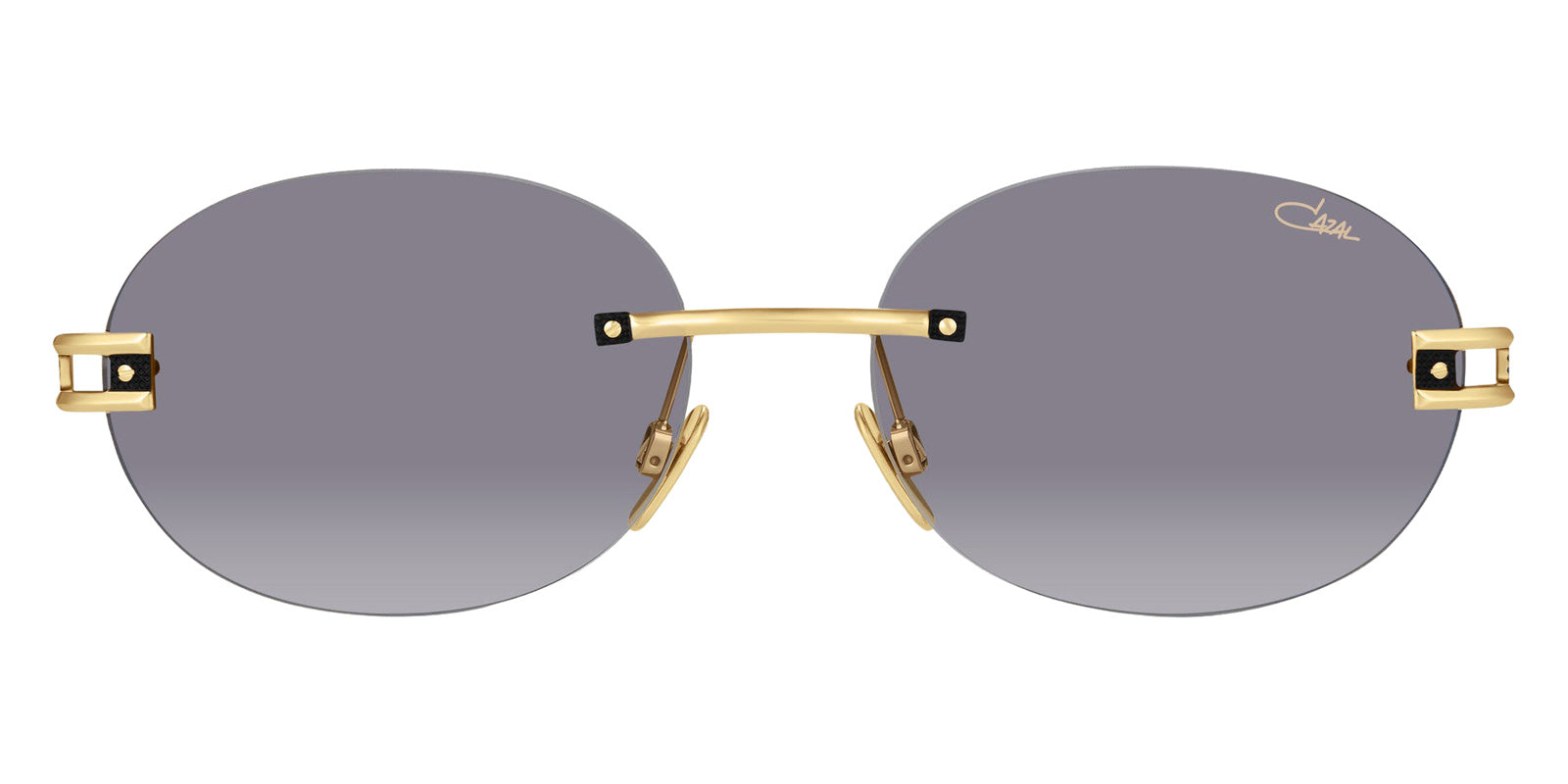 Cazal® 7118/3 Sunglasses - 001 Black-Gold/Grey Gradient/Ar Coated