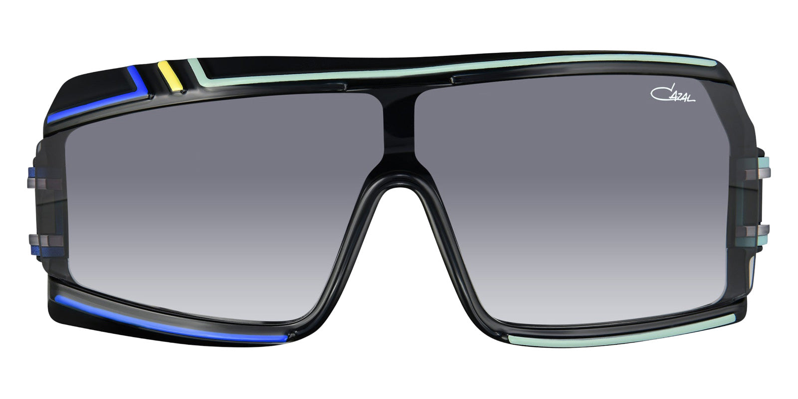 Cazal® 858 Sunglasses - 001 Black-Gunmetal/Grey Gradient/Ar Coated