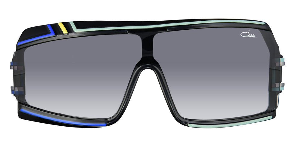 Cazal® 858 Sunglasses - 001 Black-Gunmetal/Grey Gradient/Ar Coated