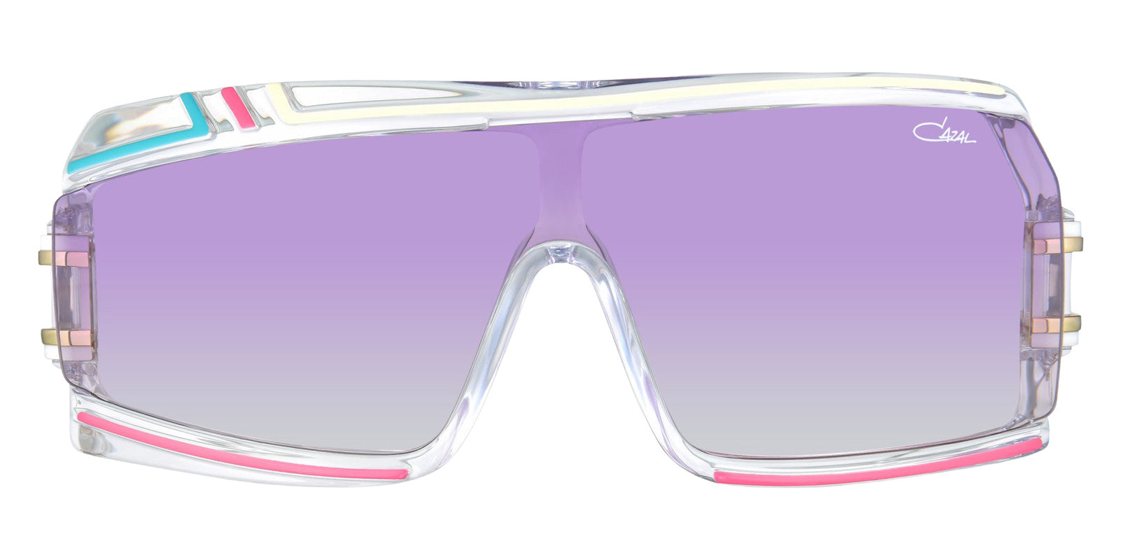Cazal® 858 Sunglasses - 255 Crystal-Gold/Violet Gradient/Ar Coated