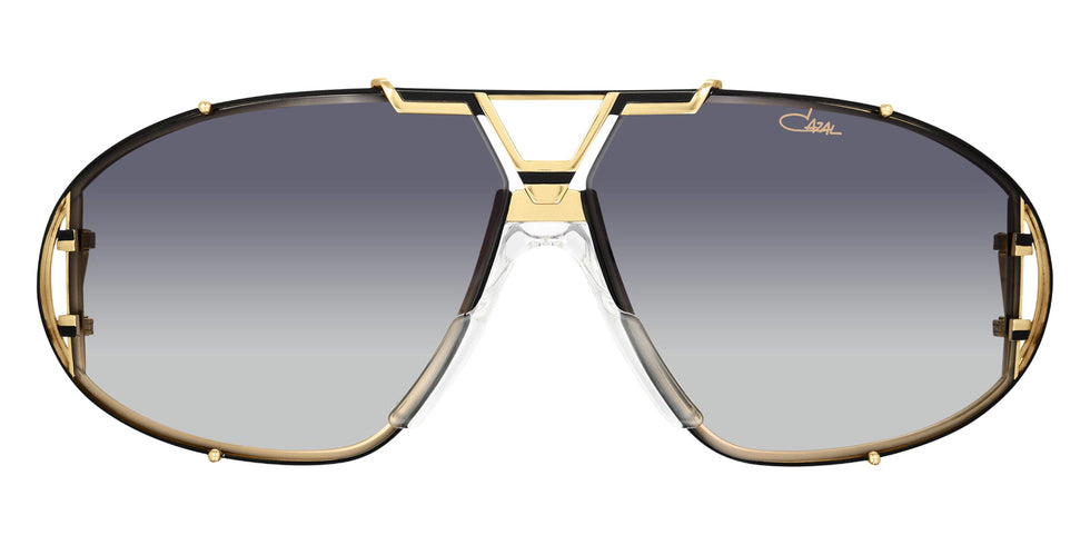 Cazal® 907 Sunglasses - 001 Black-Gold/Grey Gradient/Ar Coated