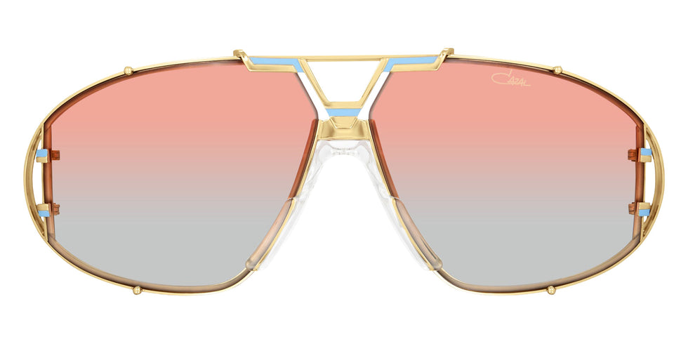 Cazal® 907 Sunglasses - 002 Gold-Steel Blue/Bronze Gradient/Ar Coated