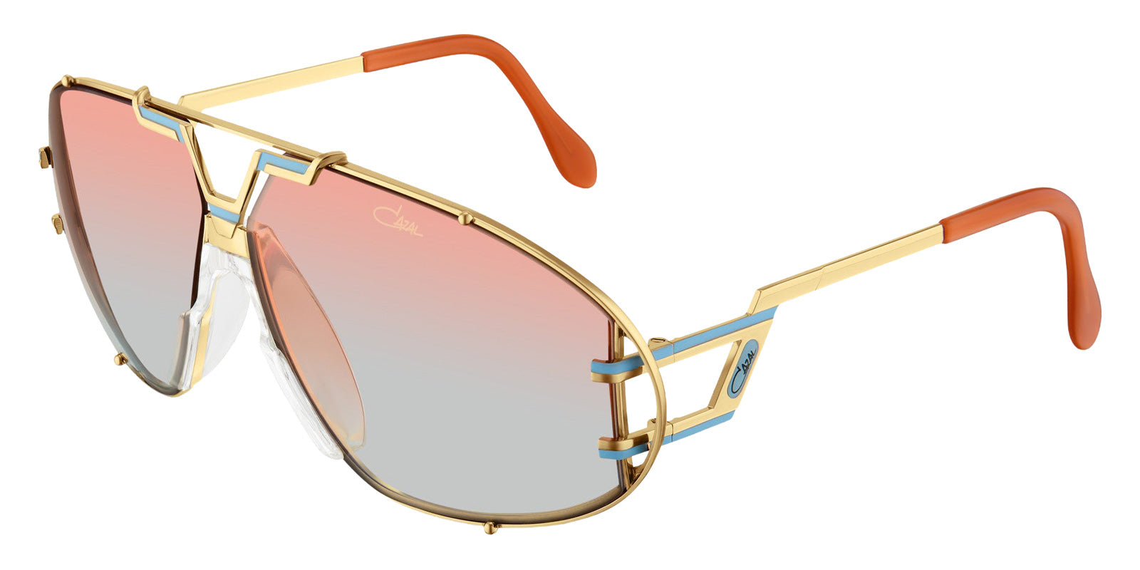 Cazal® 907-Sunglasses Sunglasses - 002 Gold-Steel Blue/Bronze Gradient/Ar Coated