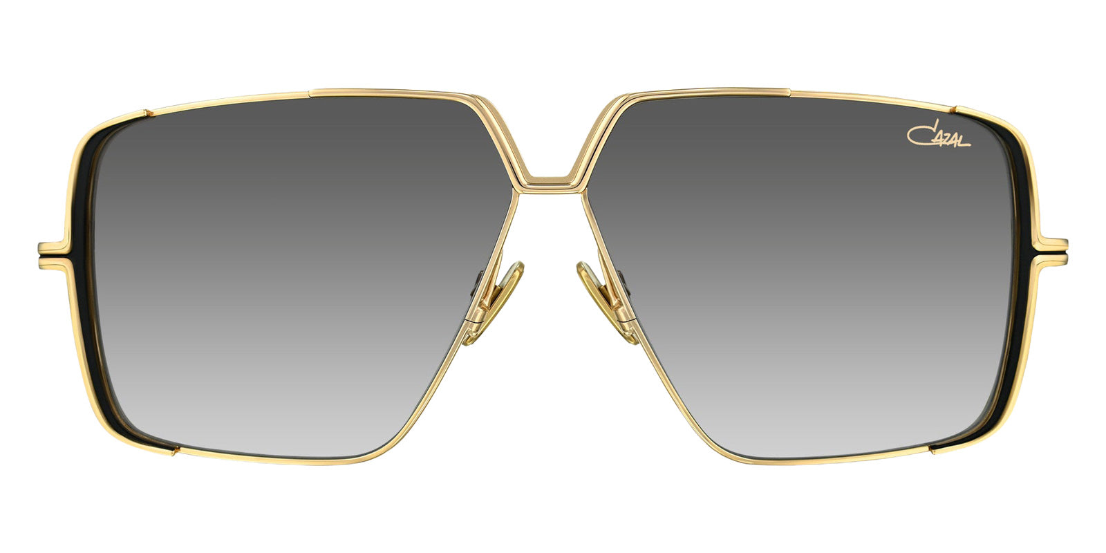 Cazal® 9508 Sunglasses - 001 Black-Gold/Grey Gradient/Ar Coated
