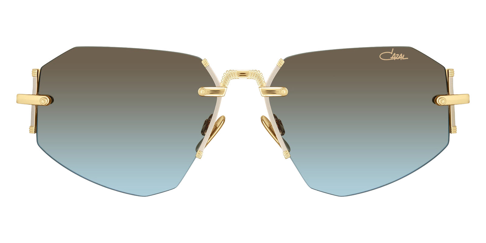 Cazal® 9509 Sunglasses - 002 Gold-Mint/Green Gradient/Ar Coated