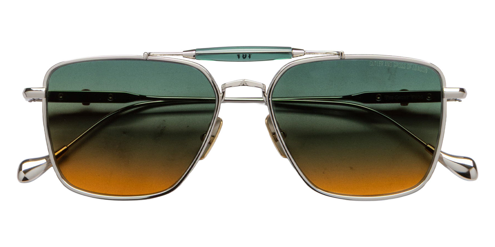 Cutler and Gross® The Great Frog Capri CG TGF Capri SUN Silver/Green 55 - Silver/Green