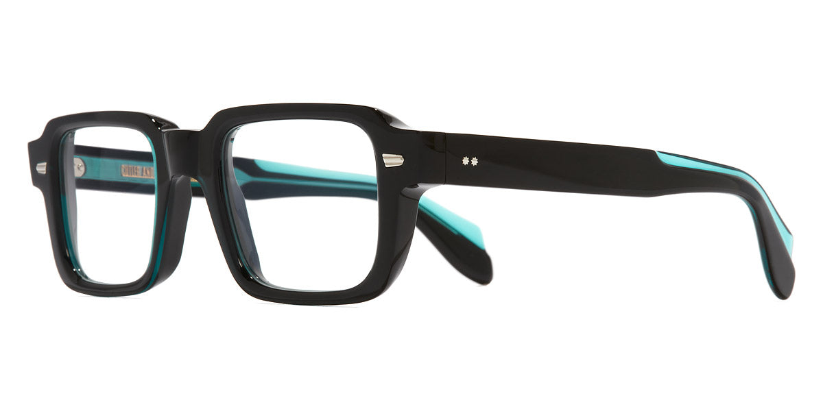 Cutler and Gross® CGOP139350 CGOP139350 005 TEAL ON BLACK 50 - Teal On Black Eyeglasses