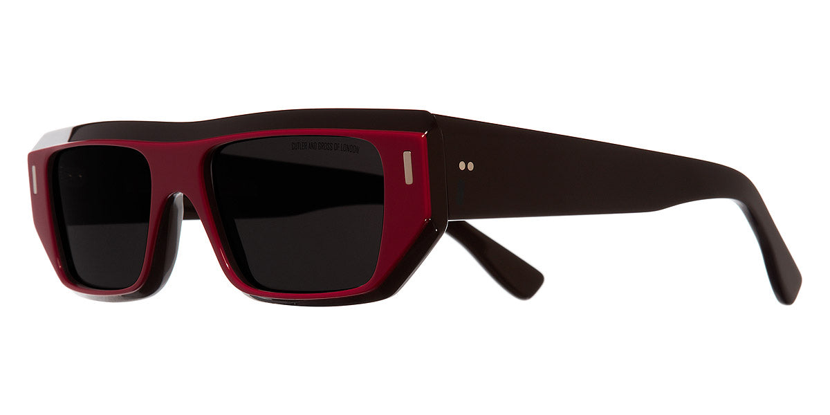 Cutler and Gross® CGSN1367 CGSN1367 RED ON BLACK 55 - Red On Black Sunglasses