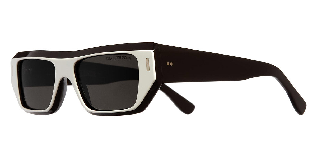 Cutler and Gross® CGSN1367 CGSN1367 WHITE ON BLACK 55 - White On Black Sunglasses