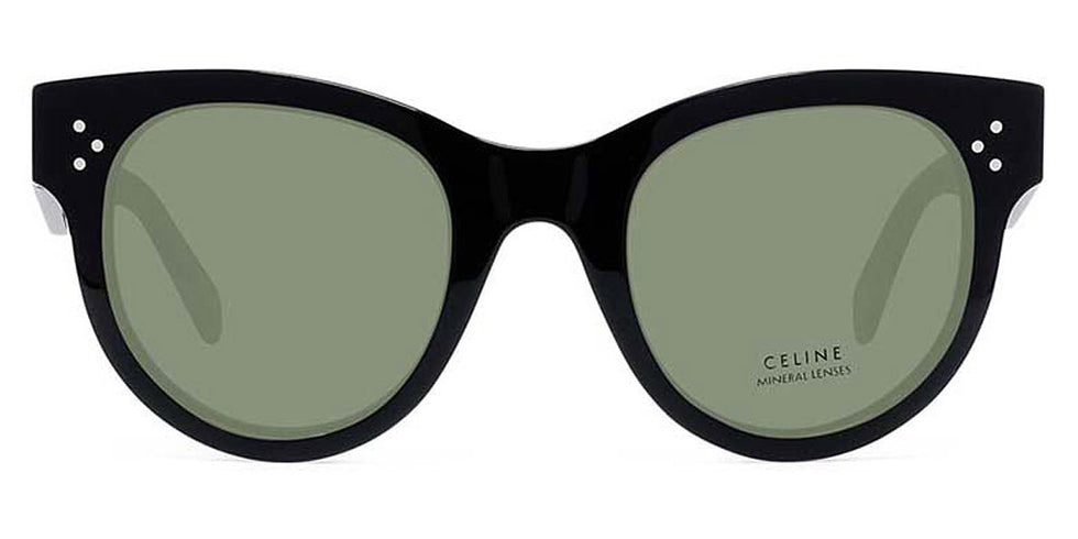 Celine® CL4003IN CLN CL4003IN 01A 48 - Shiny Black / Smoke Mineral Sunglasses