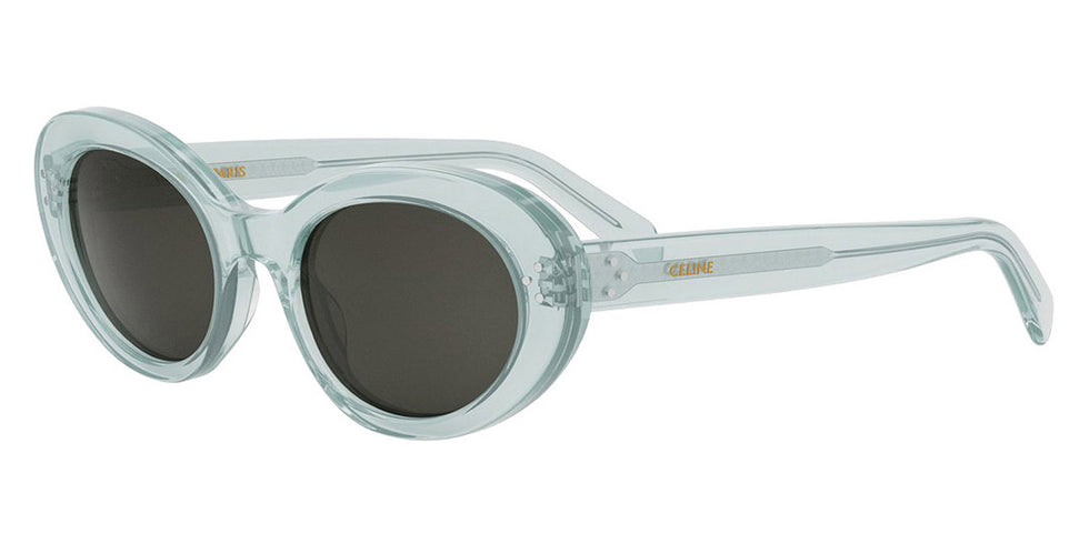 Celine® CL40193I CLN CL40193I 93a 53 - Shiny Lime Transparent / Smoke Organic Sunglasses