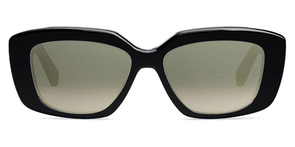 Celine® CL40216U CLN CL40216U 01F 55 - Shiny Black / Brown Sunglasses