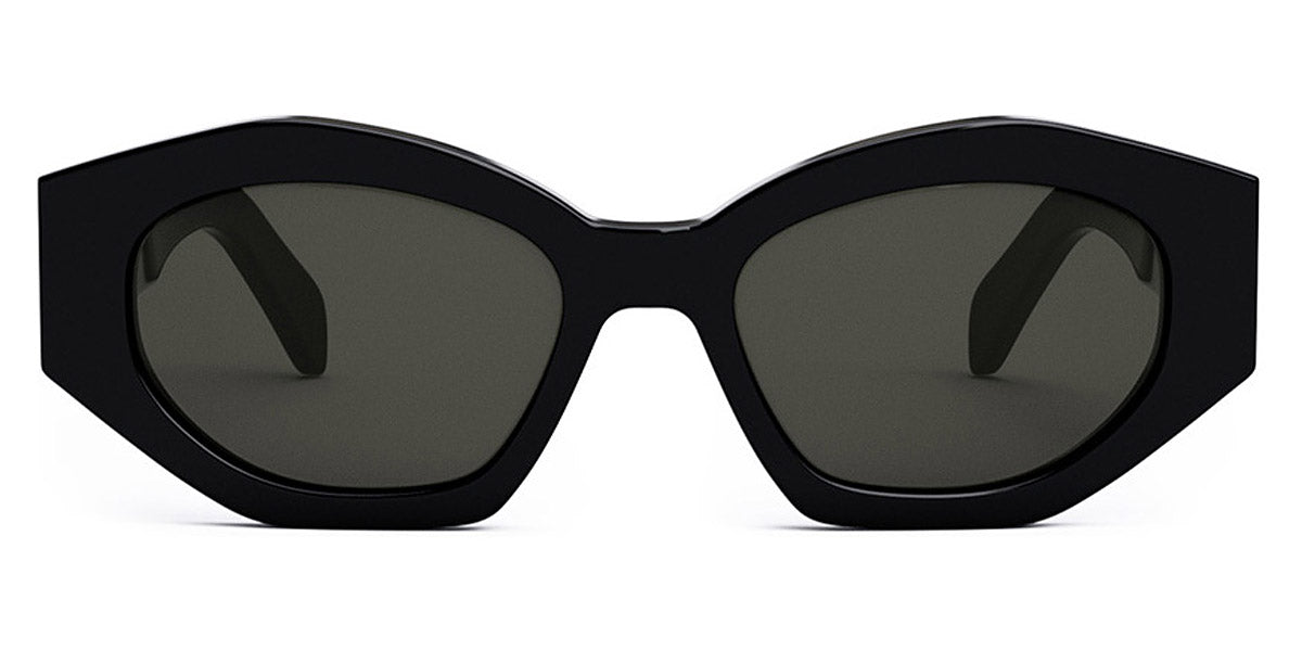 Celine® CL40238U CLN CL40238U 01A 55 - Shiny Black / Smoke Sunglasses