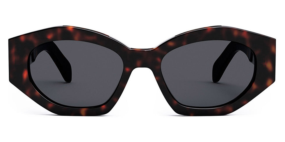 Celine® CL40238U CLN CL40238U 52A 55 - Shiny Havana / Smoke Sunglasses