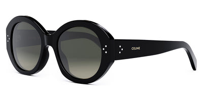 Celine® CL40240I CLN CL40240I 01F 53 - Shiny Black / Brown Sunglasses