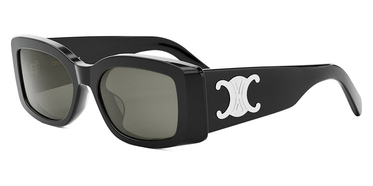 Celine® CL40282U CLN CL40282U 01A 53 - Shiny Black / Smoke Sunglasses