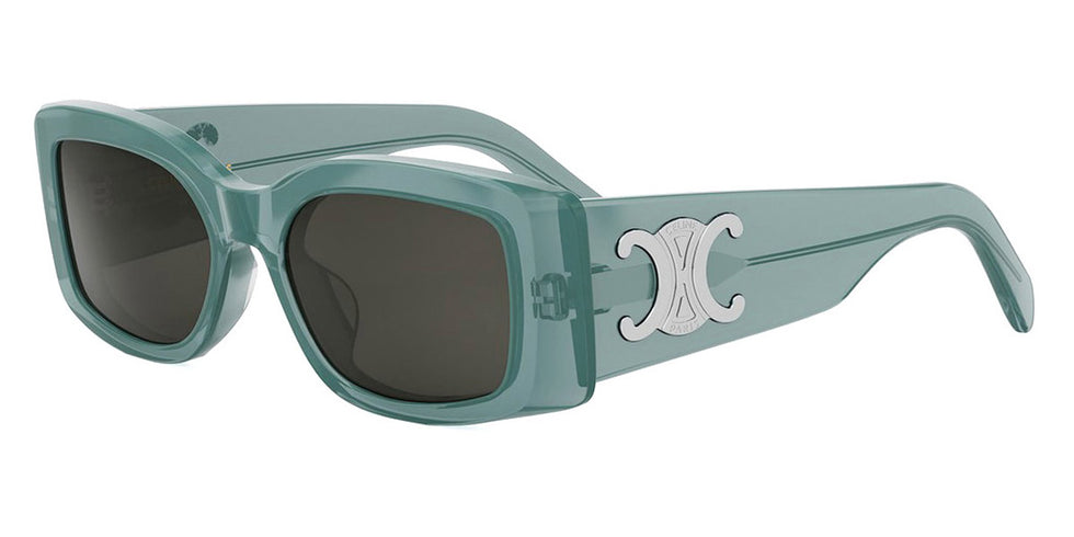 Celine® CL40282U CLN CL40282U 93a 53 - Shiny Lime Transparent Sunglasses
