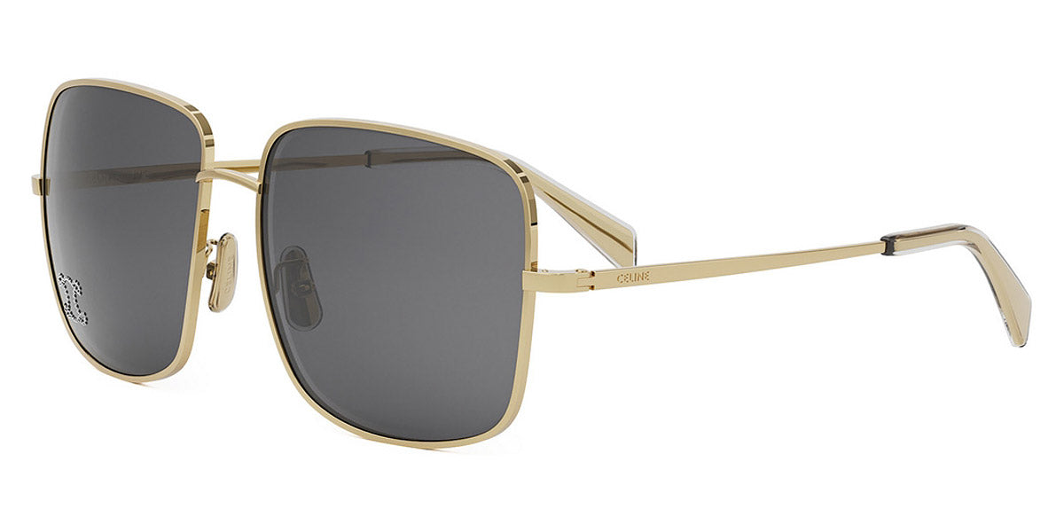 Celine® CL40284U CLN CL40284U 30A 59 - Shiny Endura Gold / Smoke Sunglasses