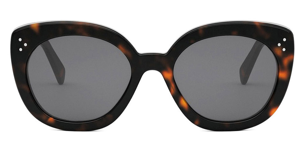 Celine® CL40295I CLN CL40295I 52A 56 - 52A Shiny Dark Havana / Smoke Sunglasses