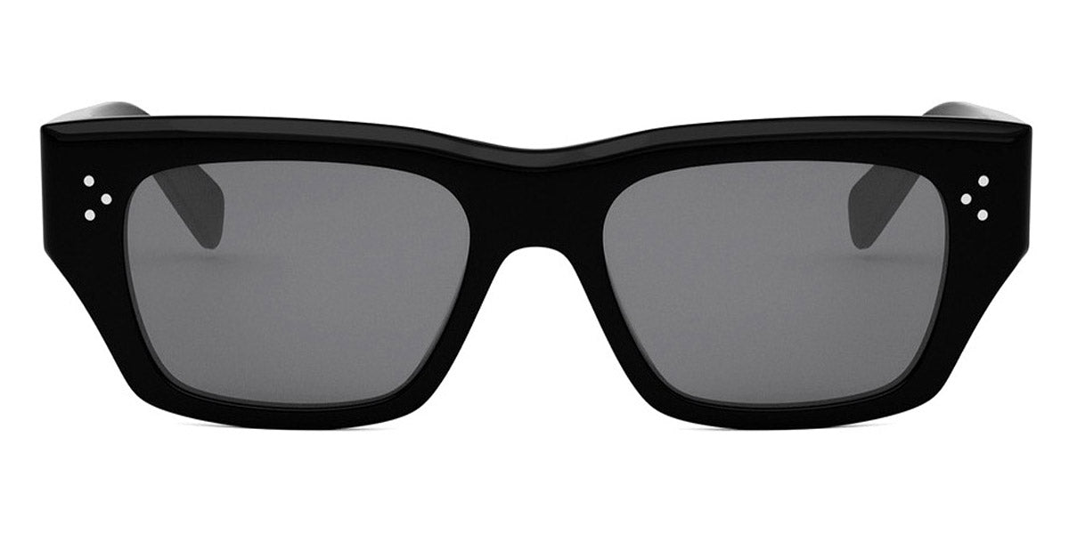 Celine® CL40297U CLN CL40297U 01A 53 - 01A Shiny Black / Smoke Sunglasses