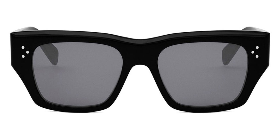 Celine® CL40297U CLN CL40297U 01D 53 - 01D Shiny Black / Smoke Polarized Sunglasses