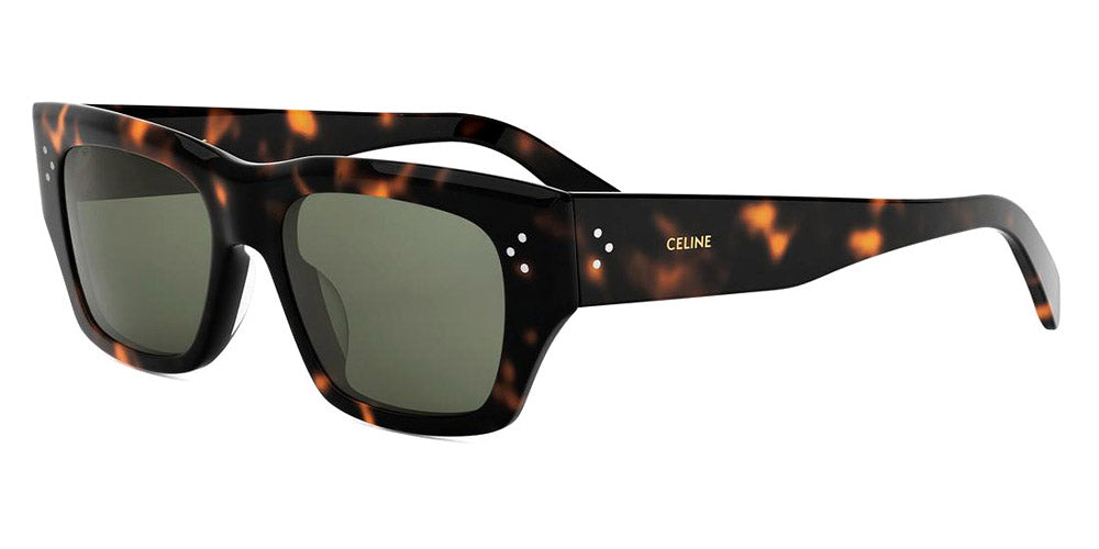 Celine® CL40297U CLN CL40297U 52N 53 - 52N Shiny Havana / Green Normal Sunglasses