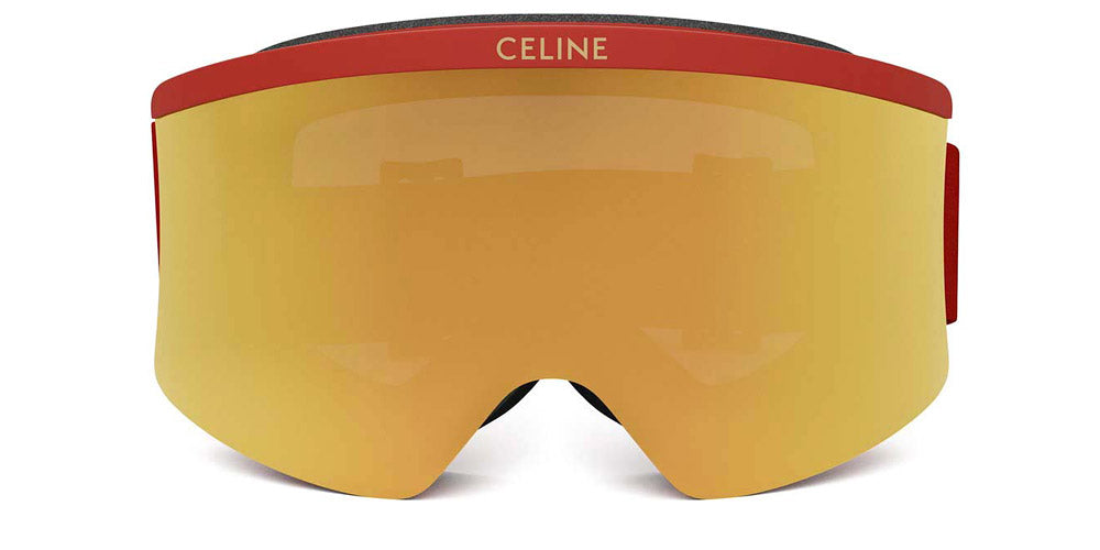 Celine® CL40302U CLN CL40302U 67C 00 - 67C Injected Matte Red / Yellow Sunglasses