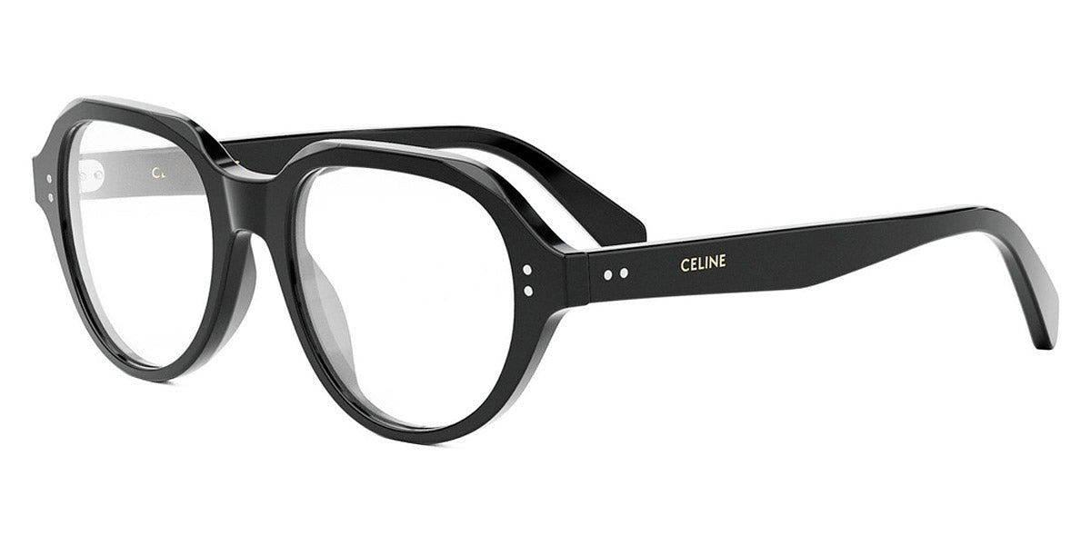 Celine® CL50145I CLN CL50145I 001 52 - Shiny Black Eyeglasses