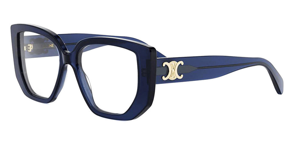 Celine® CL50146I CLN CL50146I 090 53 - 090 Shiny Blue Eyeglasses