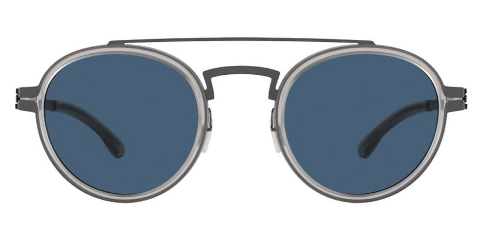 Ic! Berlin® Dakota ICB IC0031 Dakota 05N 50 - Gun-Metal-Sky-Grey/Green Lenses Sunglasses