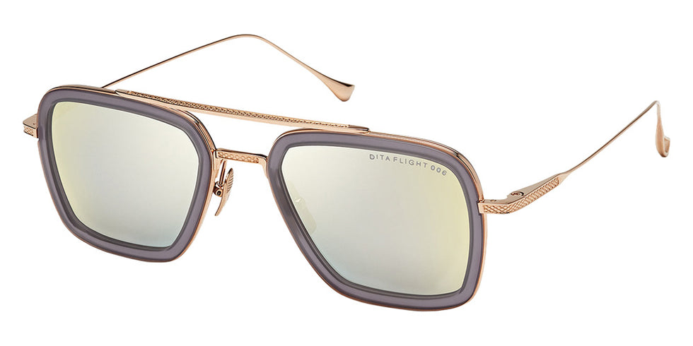 Dita® FLIGHT.006 Sunglasses DT 7806-C-GRY-GLD-52-Z 52 - Matte Grey Crystal/12K Gold