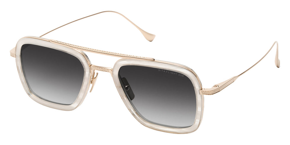 Dita® FLIGHT.006 Sunglasses DT 7806-V-WHT-GLD-52 52 - White Swirl/White Gold