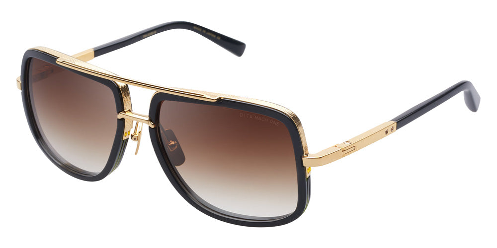 Dita® MACH-ONE Sunglasses DT DRX-2030B-59-Z 59 - Shiny 18K Gold Black