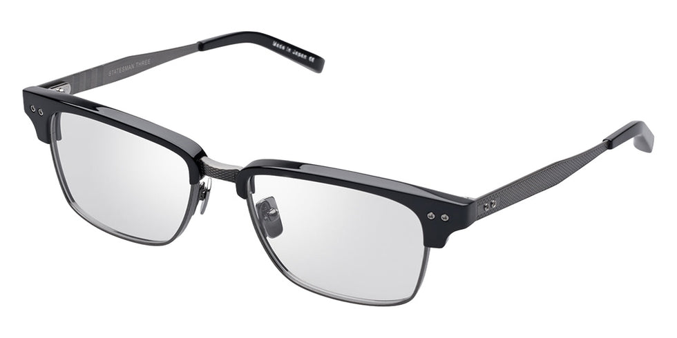 Dita® STATESMAN-THREE Eyeglasses DT DRX-2064-A-BLK-SLV-55-Z 55 - Black-Antique Silver