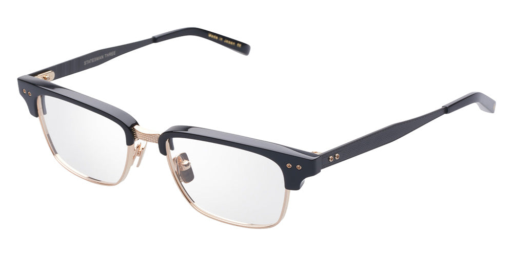 Dita® STATESMAN-THREE Eyeglasses DT DRX-2064-B-BLK-GLD-52-Z 52 - Black-12K gold