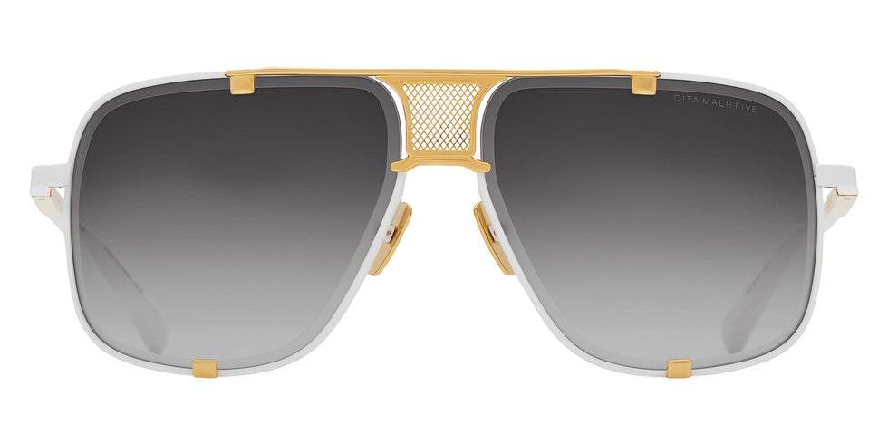 Dita® MACH-FIVE Sunglasses DT DRX-2087-J-WHT-GLD-64 64 - Matte White/Yellow Gold