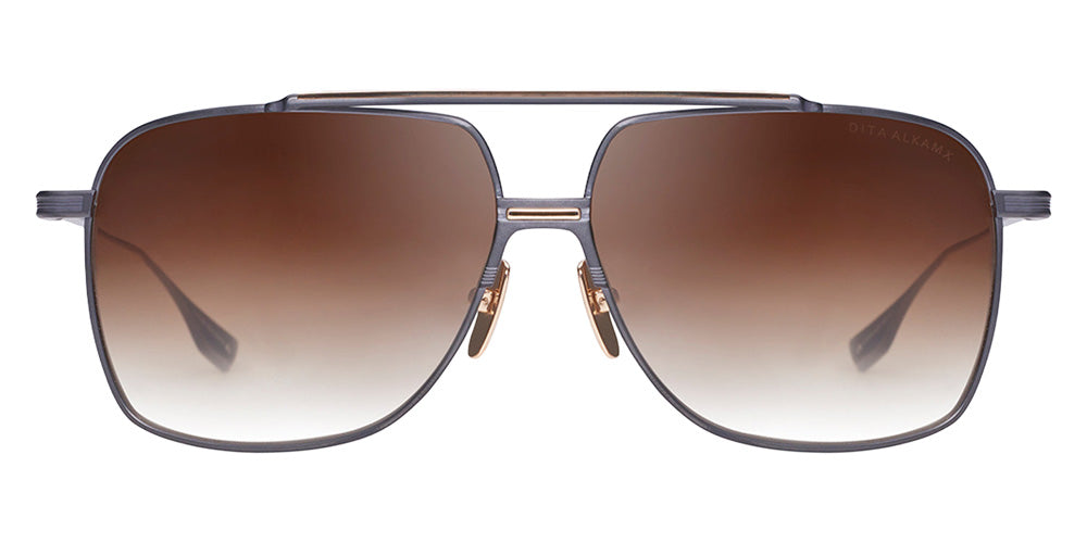 Dita® ALKAMX Sunglasses DT DTS100-A-03 61 - Black Iron White Gold