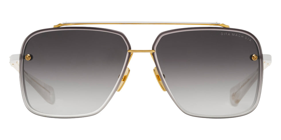 Dita® MACH-SIX Sunglasses DT DTS121-62-07 62 - Matte White/Yellow Gold