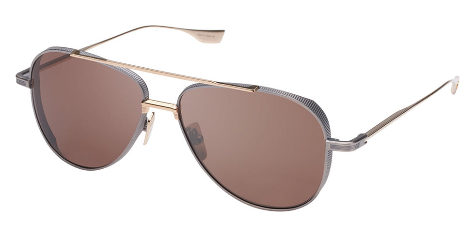 Dita® SUBSYSTEM Sunglasses DT DTS141-A-03 58 - Antique Silver/White Gold/Dark Brown