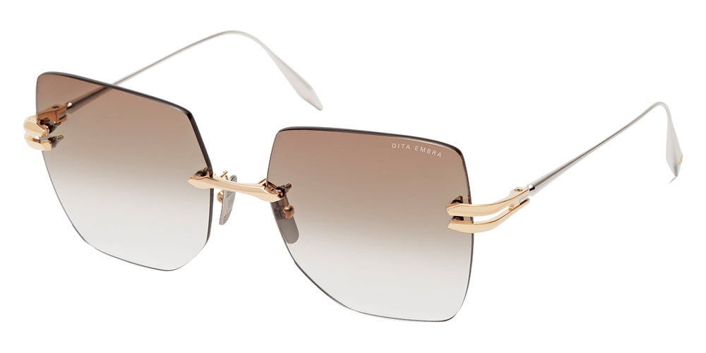 Dita® EMBRA Sunglasses DT DTS155-A-04 58 - White Gold/Silver