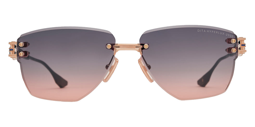 Dita® HYPERLUX-2000 Sunglasses DT DTS197-A-03 58 - Rose Gold/Blue/Black Iron