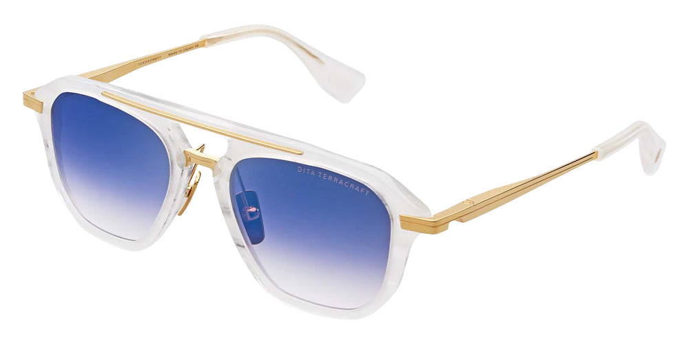 Dita® TERRACRAFT Sunglasses DT DTS416-A-02 52 - White Swirl/Yellow Gold