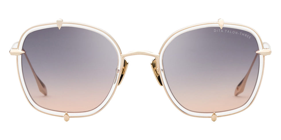 Dita® TALON-THREE Sunglasses DT DTS442-A-04 52 - Crystal Clear/White Gold