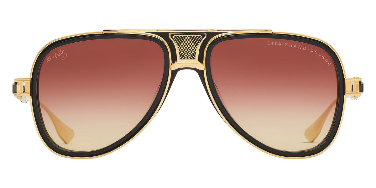Dita® GRAND-DECADE x Elvis Presley Sunglasses DT DTS460-A-05 56 - Black/22K Gold Plated