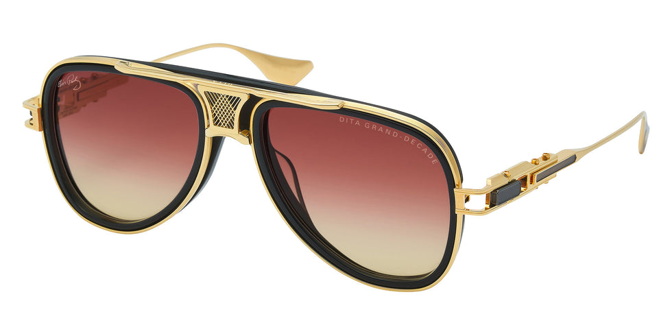 Dita® GRAND-DECADE x Elvis Presley Sunglasses DT DTS460-A-05 56 - Black/22K Gold Plated