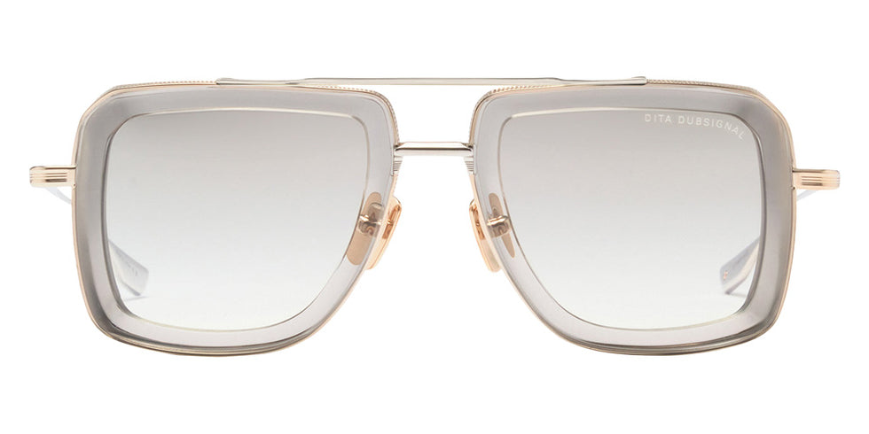 Dita® DUBSIGNAL Sunglasses DT DTS465-A-02RO 52 - White Gold/Grey Crystal