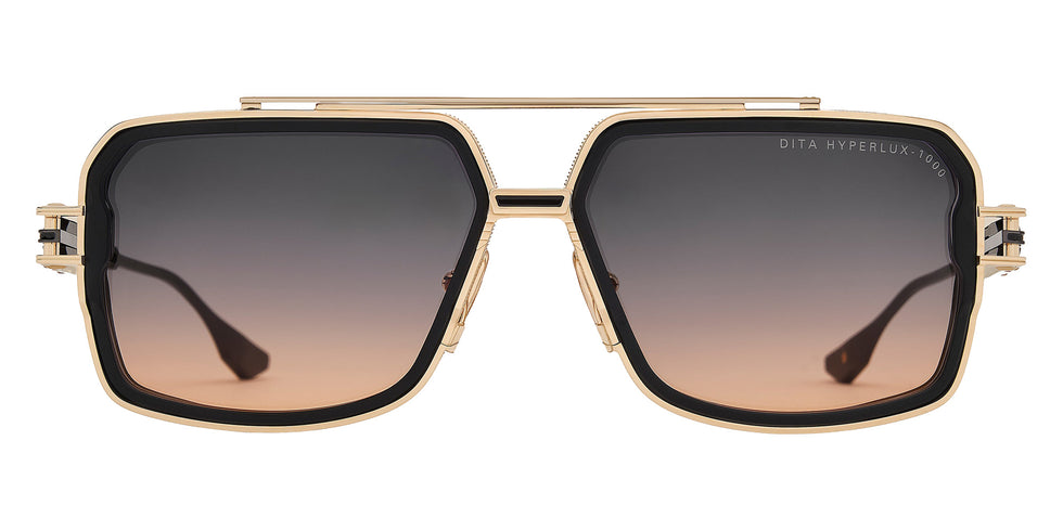Dita® HYPERLUX-1000 Sunglasses DT DTS470-A-02 58 - Matte Black/White Gold/Black Iron