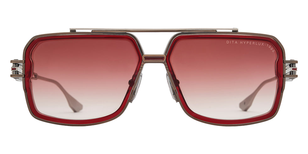 Dita® HYPERLUX-1000 Sunglasses DT DTS470-A-03 58 - Ruby/Antique Cocoa Bean/Matte Silver
