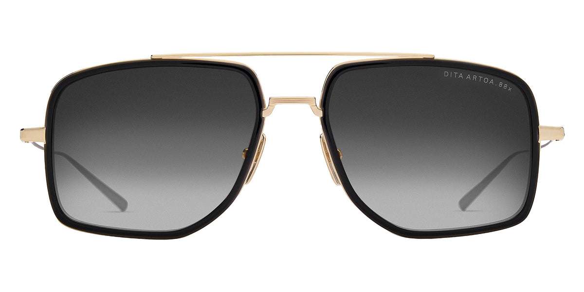 Dita® ARTOA.88x Sunglasses DT DTS471-A-02 57 - White Gold/Black Glass/Black Iron