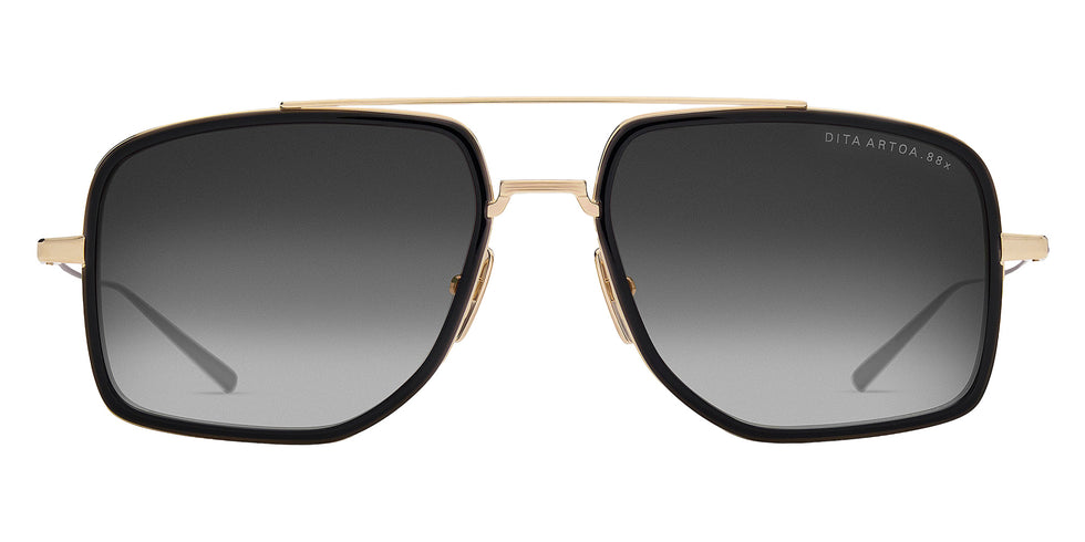 Dita® ARTOA.88x Sunglasses DT DTS471-A-02 57 - White Gold/Black Glass/Black Iron